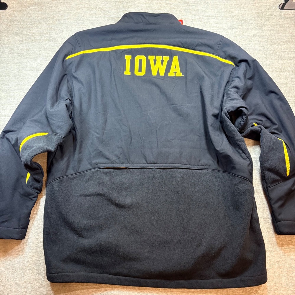 BRAND NEW Nike Iowa Hawkeyes Therma Fleece Jacket Black Yellow Logo Mens XXL NWT